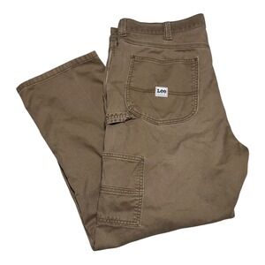 Lee Workwear Cotton‎ Blend Tan/Khaki Carpenter Pants Men's 38x29 (Fits 39x27.25)